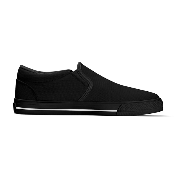 N-Black canvas slip-ons (black)