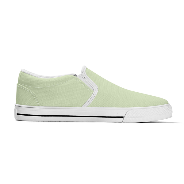 N-White canvas slip-ons (light green)