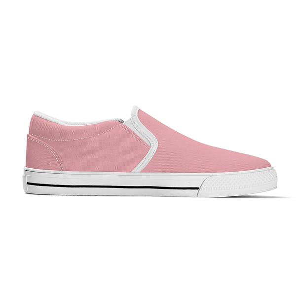 N-White canvas slip-ons (pink)