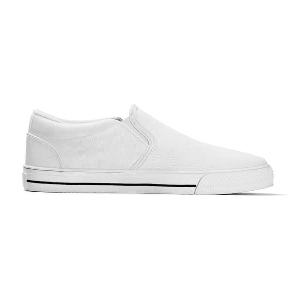 N-White canvas slip-ons (white)