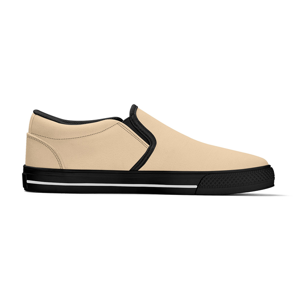 N-Black canvas slip-ons (light orange)