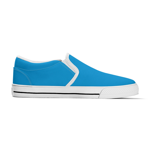 N-White canvas slip-ons (blue)