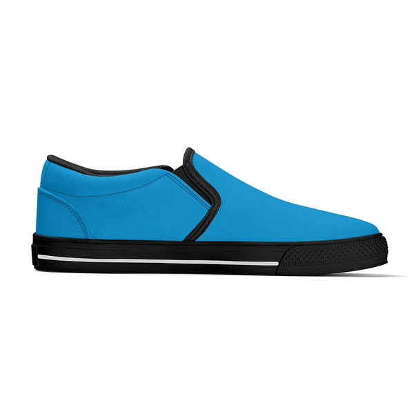 N-Black canvas slip-ons (blue)