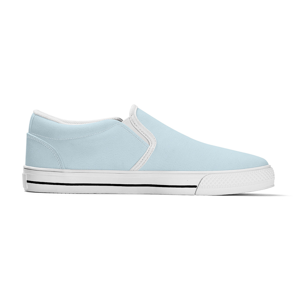 N-White canvas slip-ons (light blue)