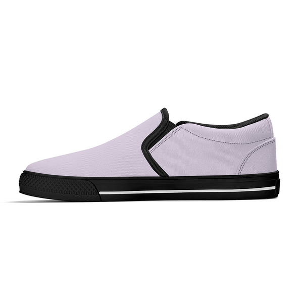 N-Black canvas slip-ons (light purple)