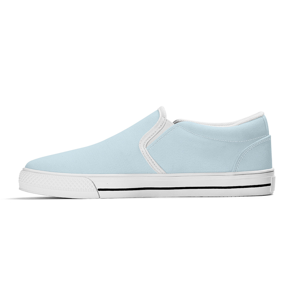 N-White canvas slip-ons (light blue)