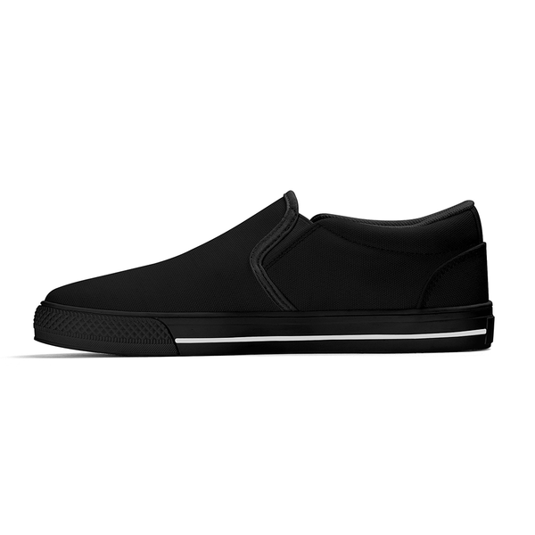 N-Black canvas slip-ons (black)