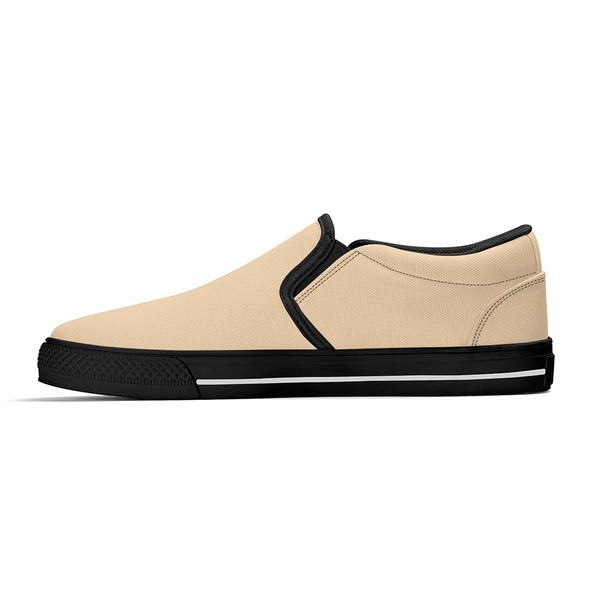 N-Black canvas slip-ons (light orange)