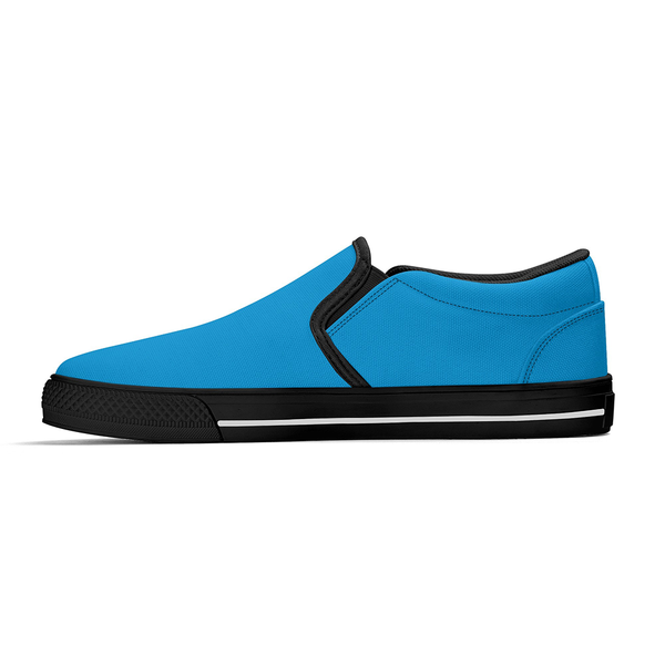 N-Black canvas slip-ons (blue)