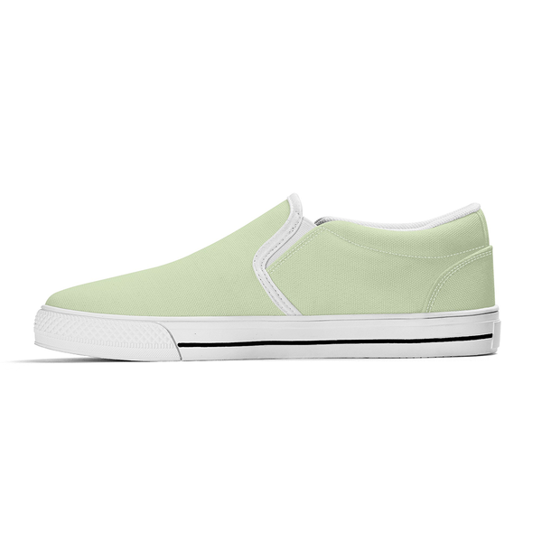 N-White canvas slip-ons (light green)