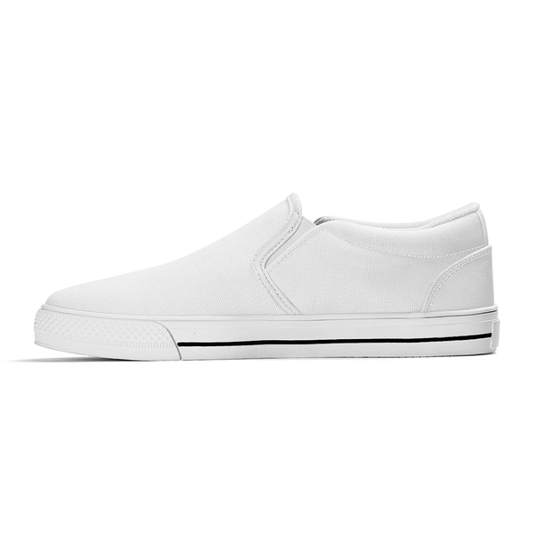 N-White canvas slip-ons (white)