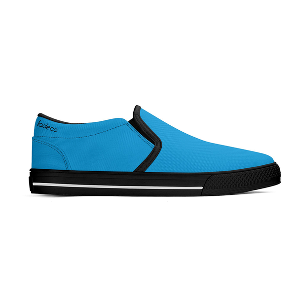 N-Black canvas slip-ons (blue)