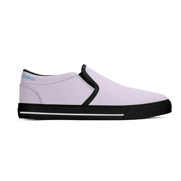 N-Black canvas slip-ons (light purple)