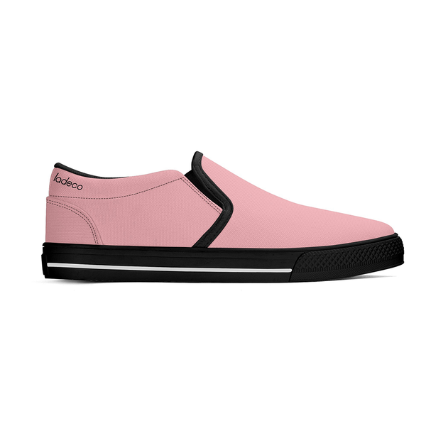 N-Black canvas slip-ons (pink)