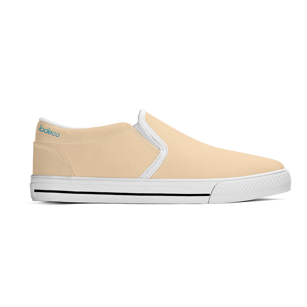 N-White canvas slip-ons (light orange)