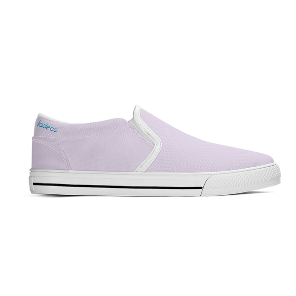 N-White canvas slip-ons (light purple)