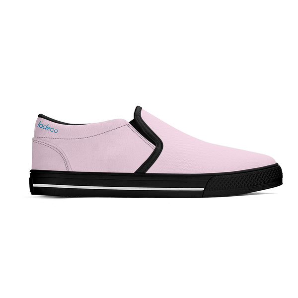 N-Black canvas slip-ons (light pink)