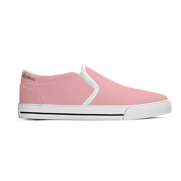 N-White canvas slip-ons (pink)