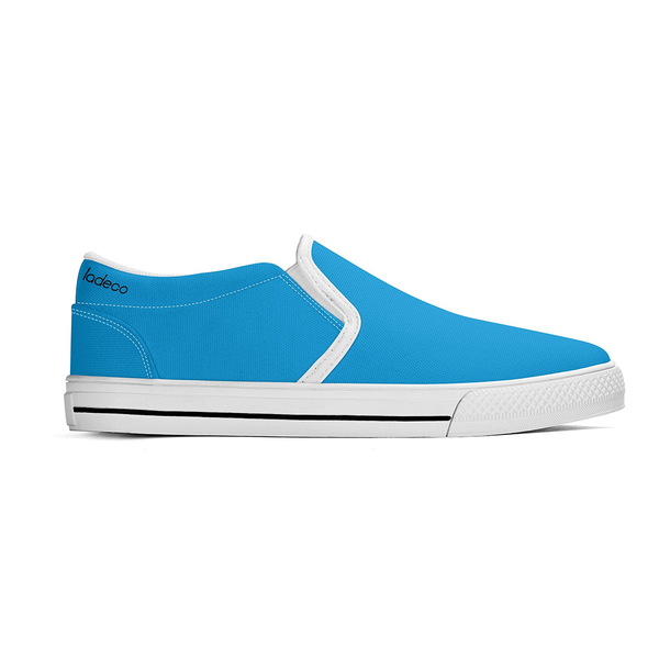 N-White canvas slip-ons (blue)