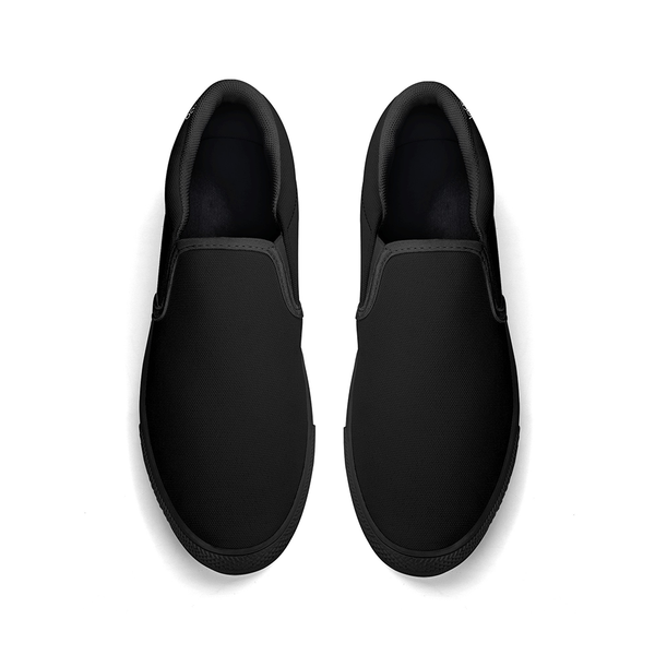 N-Black canvas slip-ons (black)