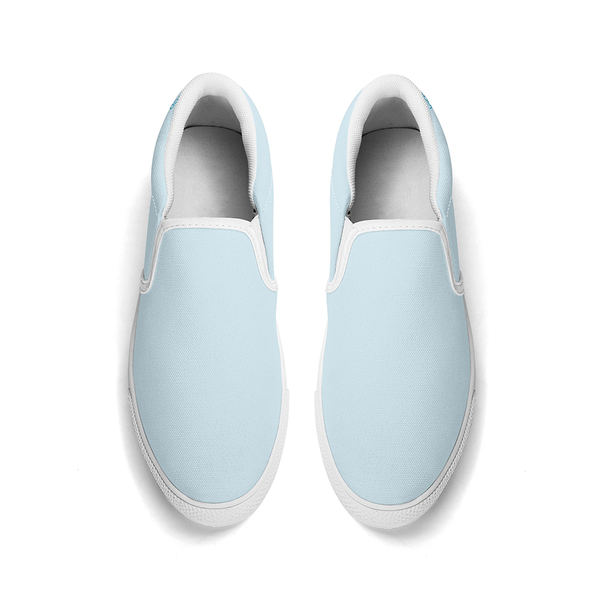 N-White canvas slip-ons (light blue)