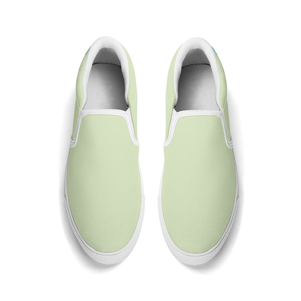 N-White canvas slip-ons (light green)