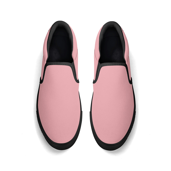 N-Schwarze Canvas-Slipper (Rosa)