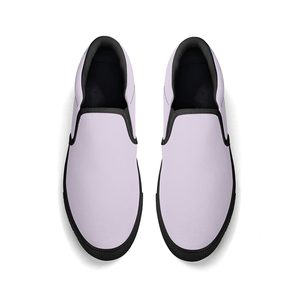 N-Black canvas slip-ons (light purple)