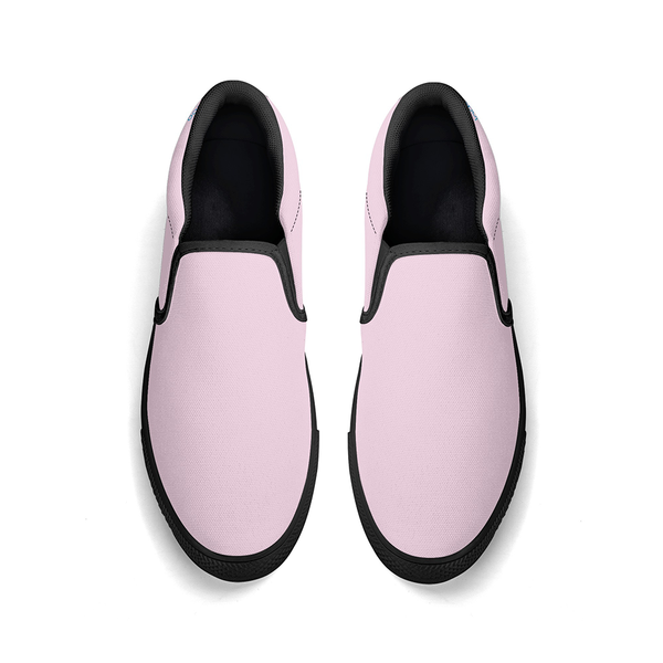 N-Black canvas slip-ons (light pink)