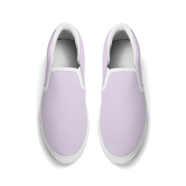 N-White canvas slip-ons (light purple)