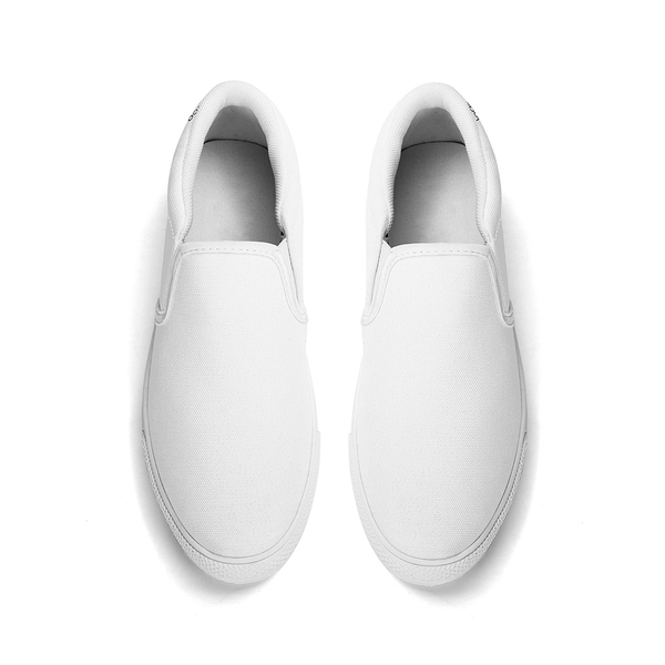 N-White canvas slip-ons (white)