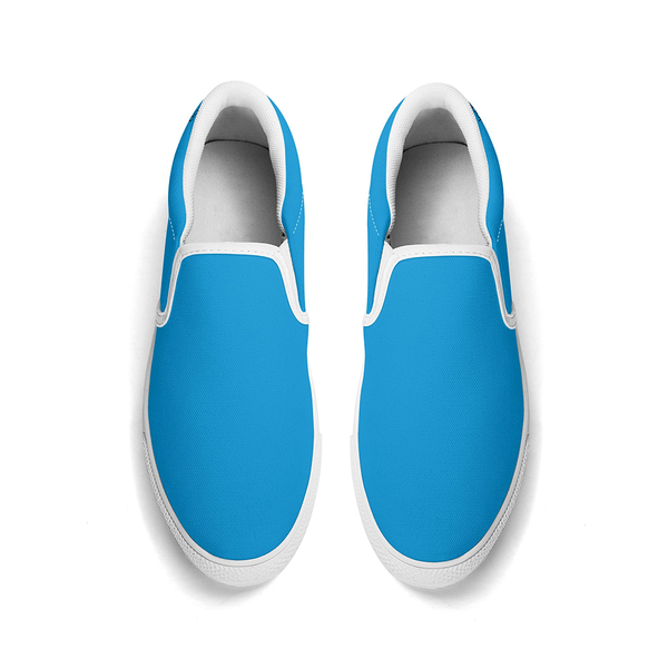 N-Weiße Canvas-Slipper (blau)