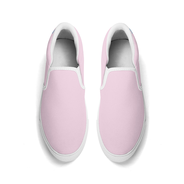 N-White canvas slip-ons (light pink)