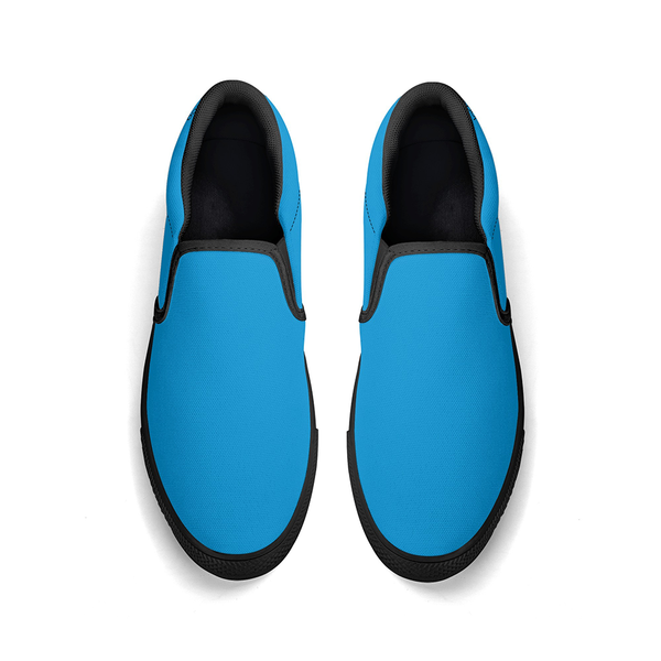 N-Schwarze Canvas-Slipper (blau)