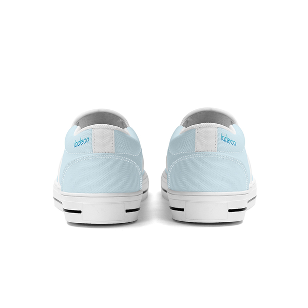 N-White canvas slip-ons (light blue)