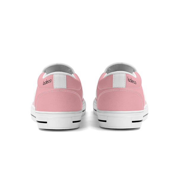 N-White canvas slip-ons (pink)