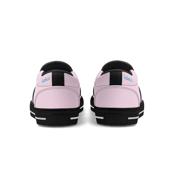 N-Black canvas slip-ons (light pink)