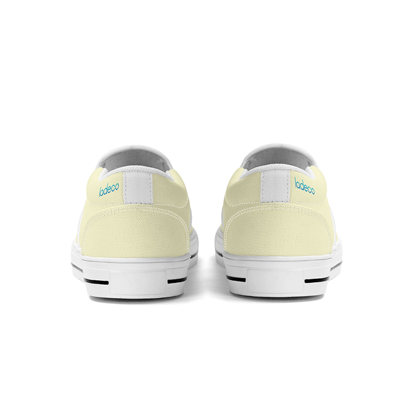 N-White canvas slip-ons (light yellow)