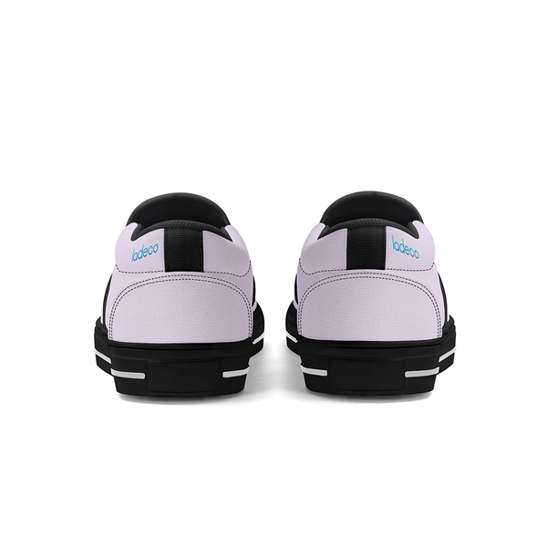 N-Black canvas slip-ons (light purple)