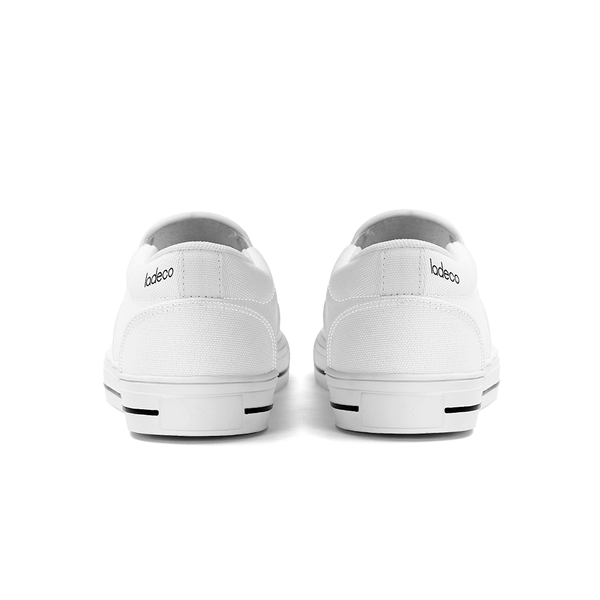 N-White canvas slip-ons (white)