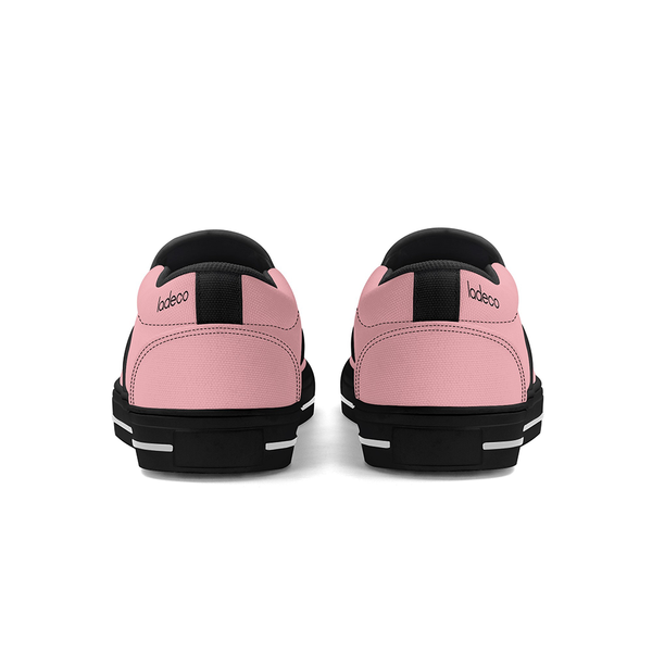 N-Black canvas slip-ons (pink)