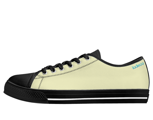 Black canvas low cut (light yellow)