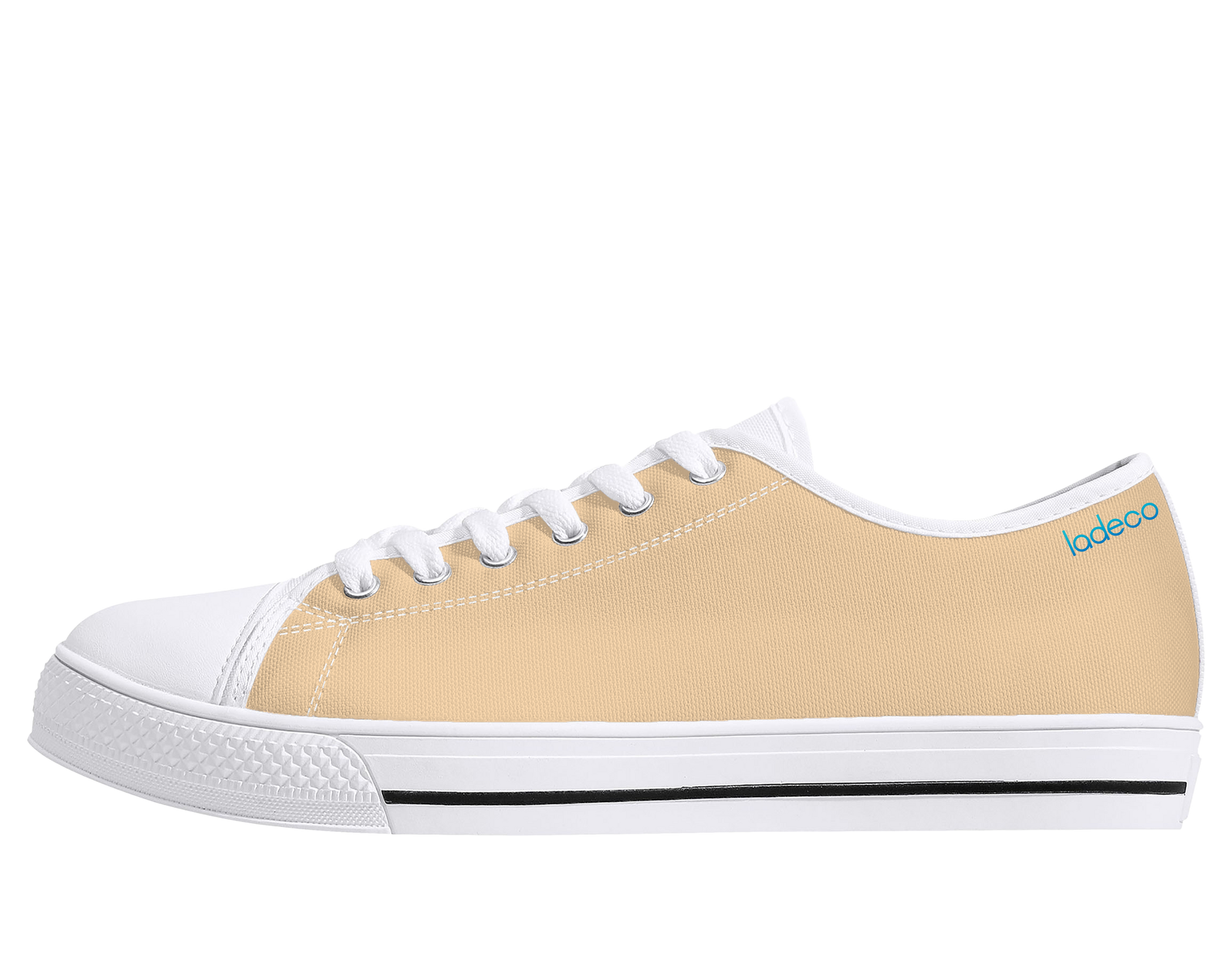 White canvas low cut (light orange)