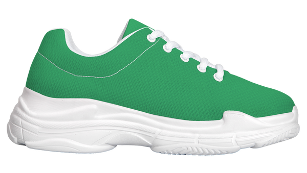 White chunky shoes (green)